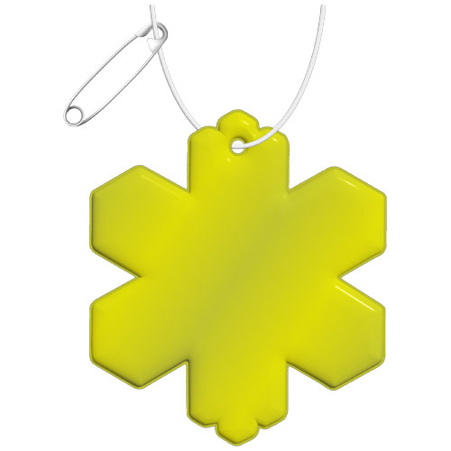 Attache réfléchissante publicitaire flocon de neige Jaune néon